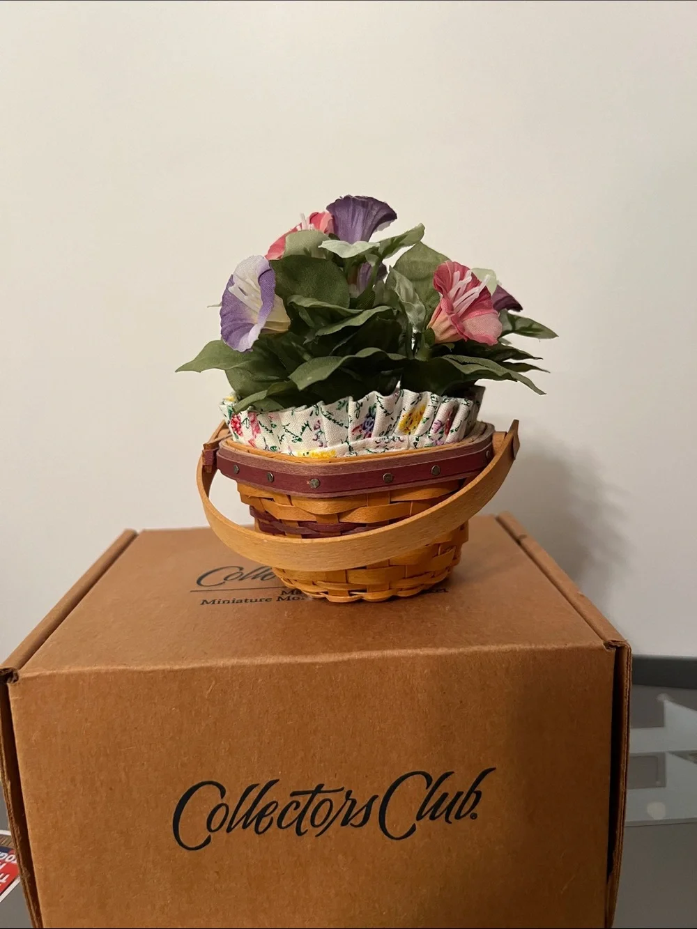 Longaberger May series miniature Morning Glory Basket